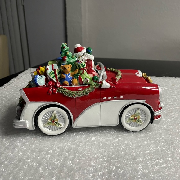 Fitz & Floyd Merry & Bright Collection Santa Car “Here Comes Santa Claus” Music - Picture 3 of 7